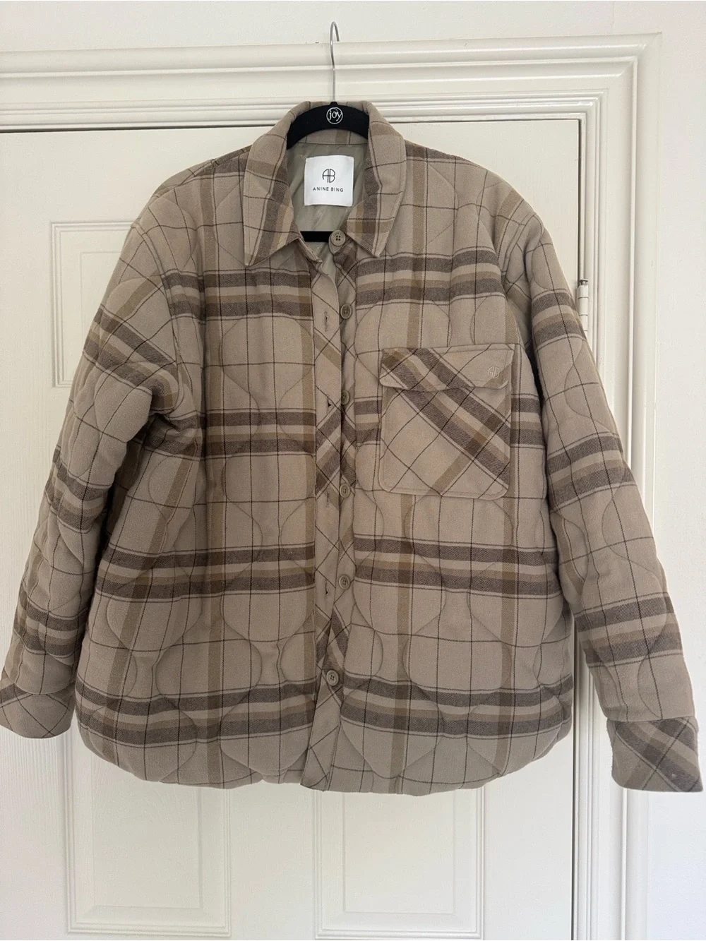 Anine Bing Quilted Plaid Shacket